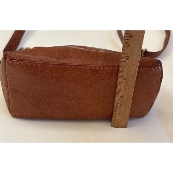 Berliner Bags 100% Goat Leather Brown Small Crossbody Utility Bag - Picture 9 of 9